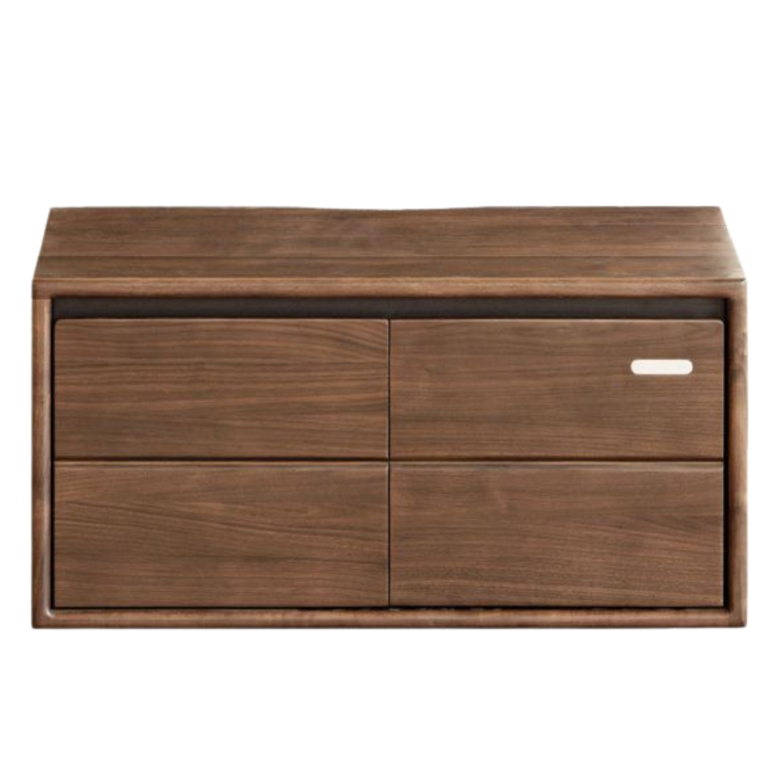 Black Walnut Solid Wood TV Cabinet with Modular Combination and Light Luxury Style
