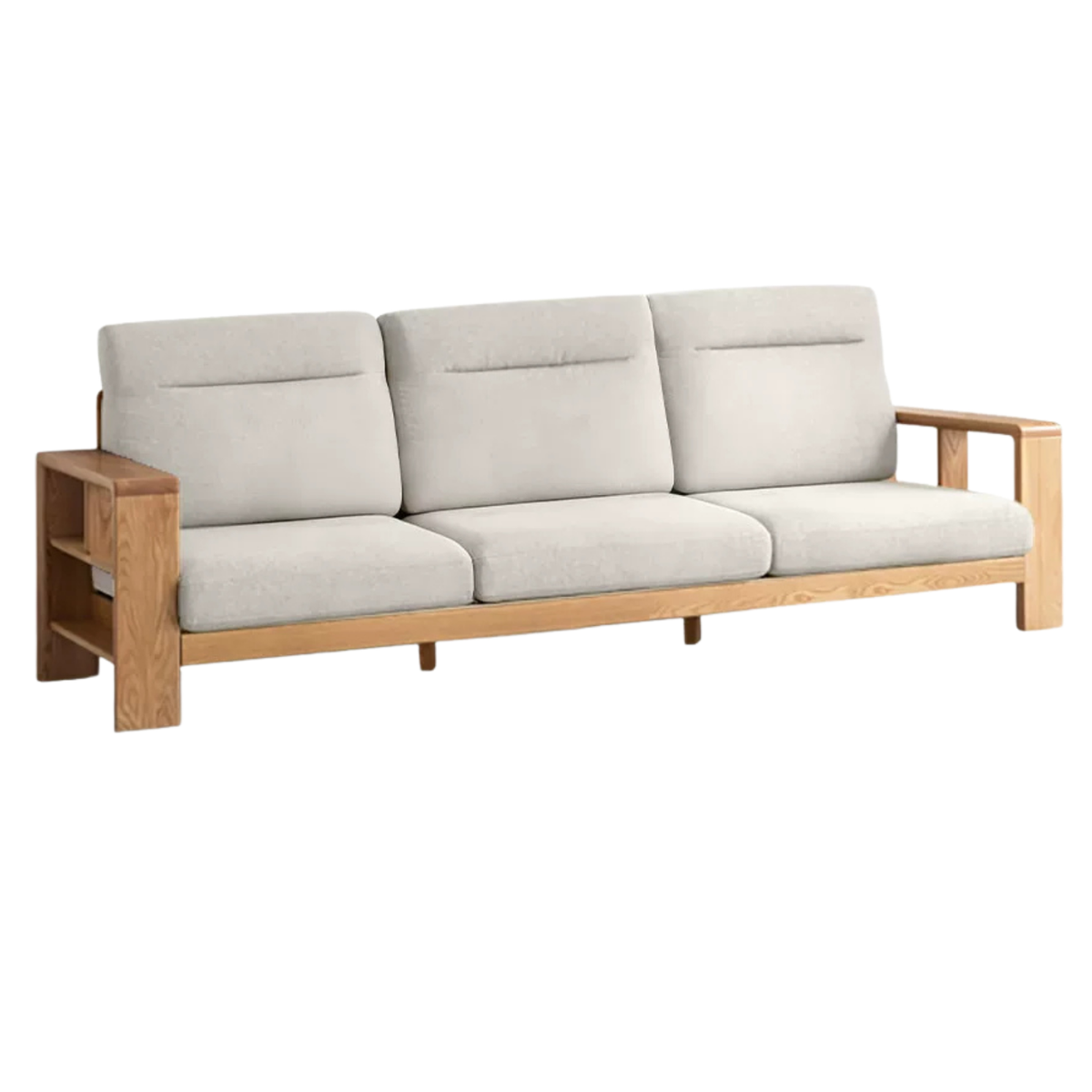 Oak, Ash Solid Wood Sectional Sofa-two colors available
