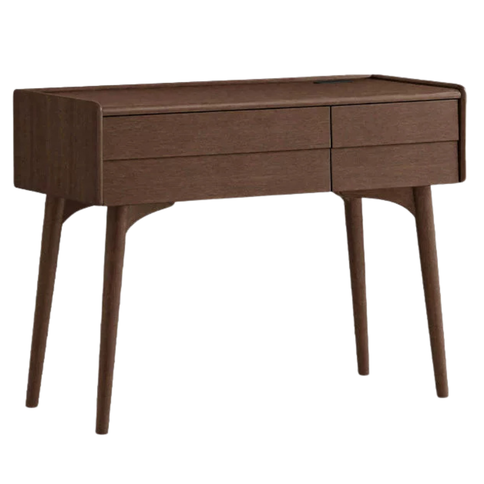 Black Walnut Solid Wood, Solid Longan Hardwood Dressing Table Italian Light Luxury Vanity Table