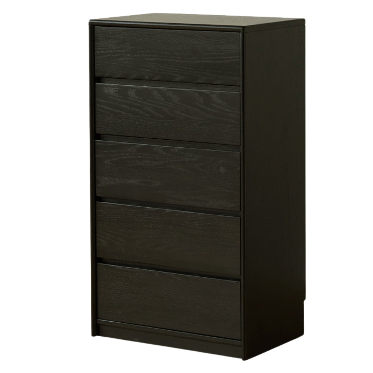 Oak Solid Wood Black Chest of Drawers