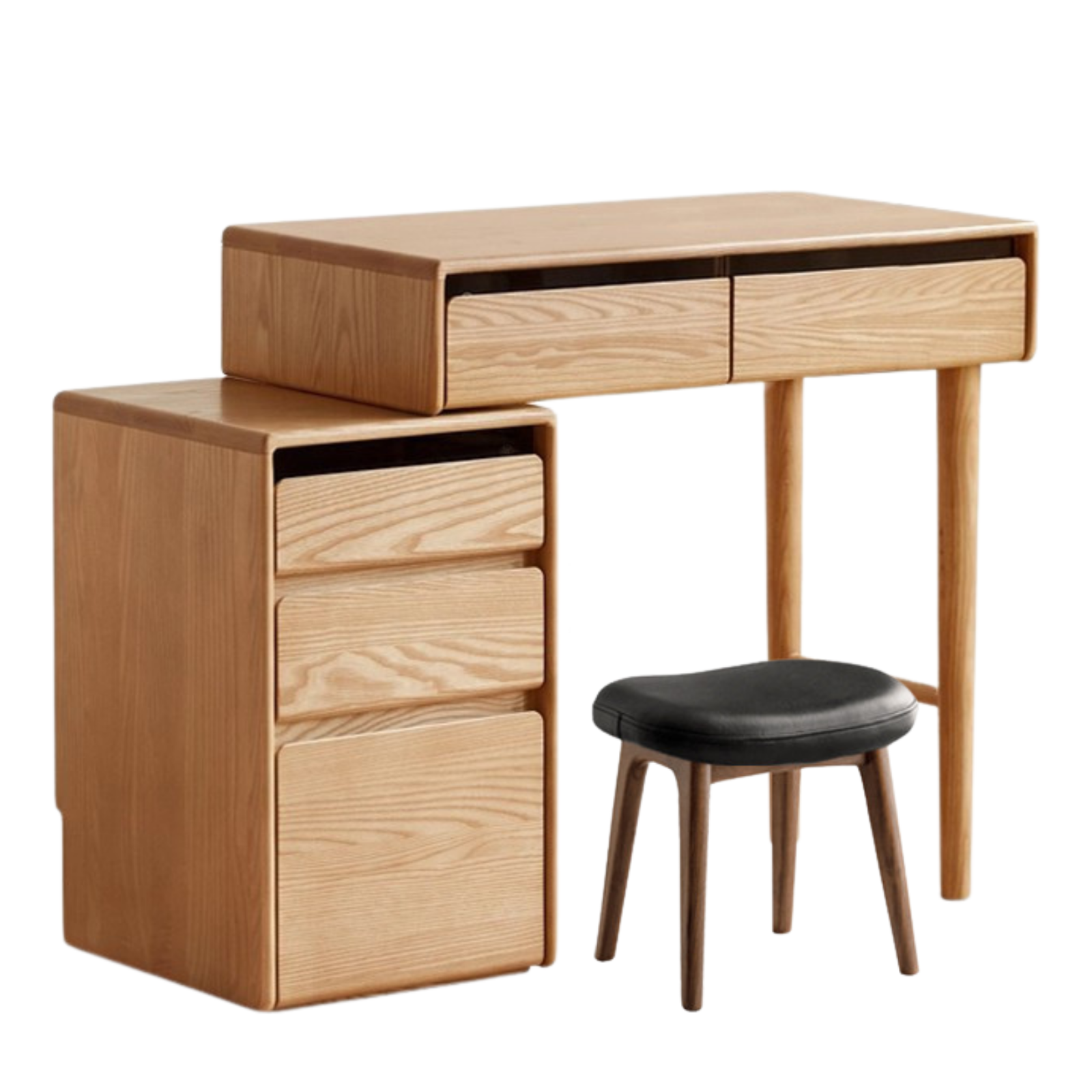 Black Walnut, Oak, Ash, Solid Longan Hardwood, Sandalwood Solid Wood Retractable Vanity Table.