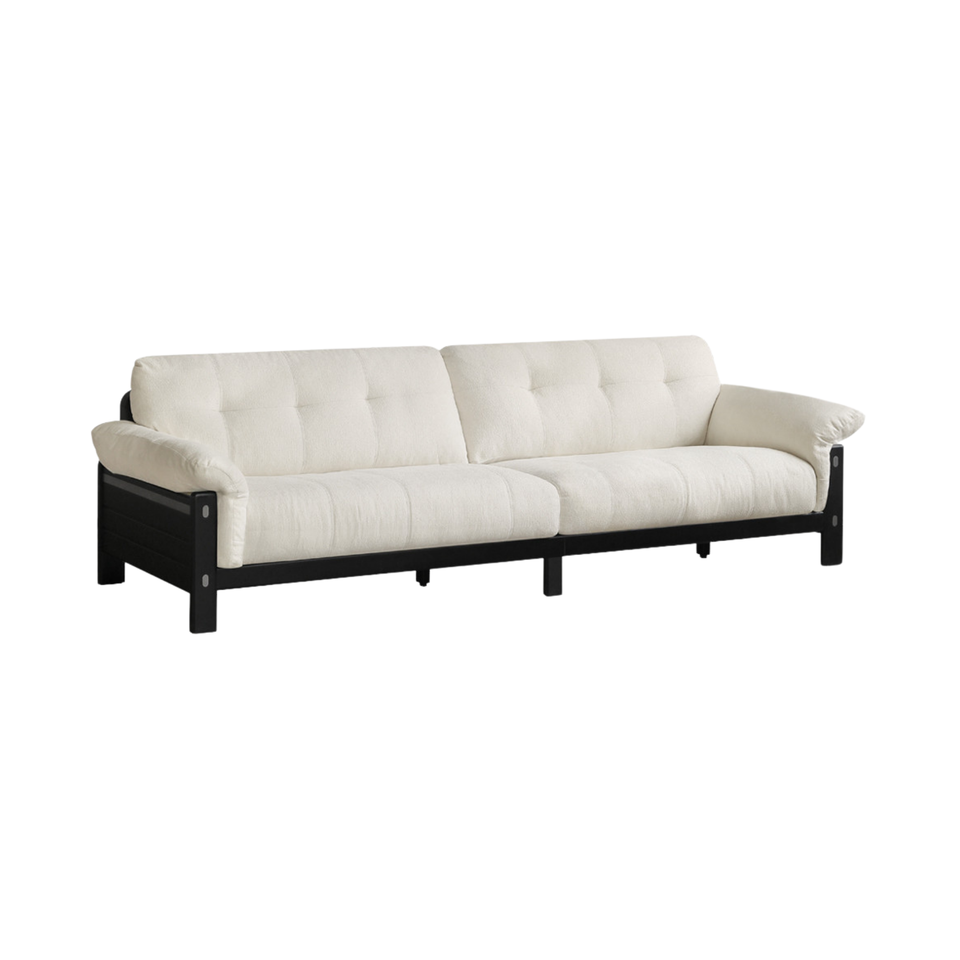 Ash Solid Wood Fabric, Leather Sofa