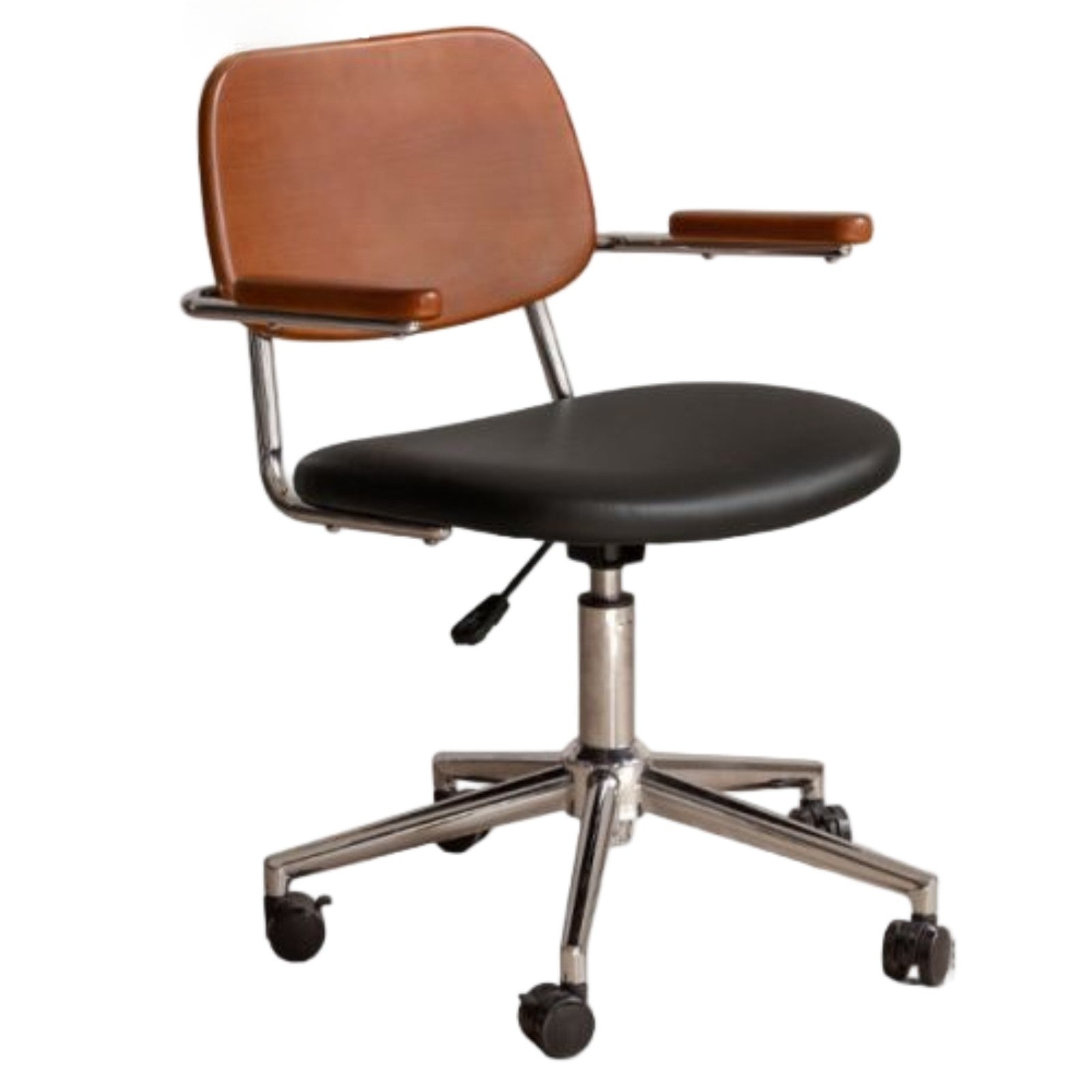 Beech Solid Wood Adjustable Office Chair, Bauhaus Style