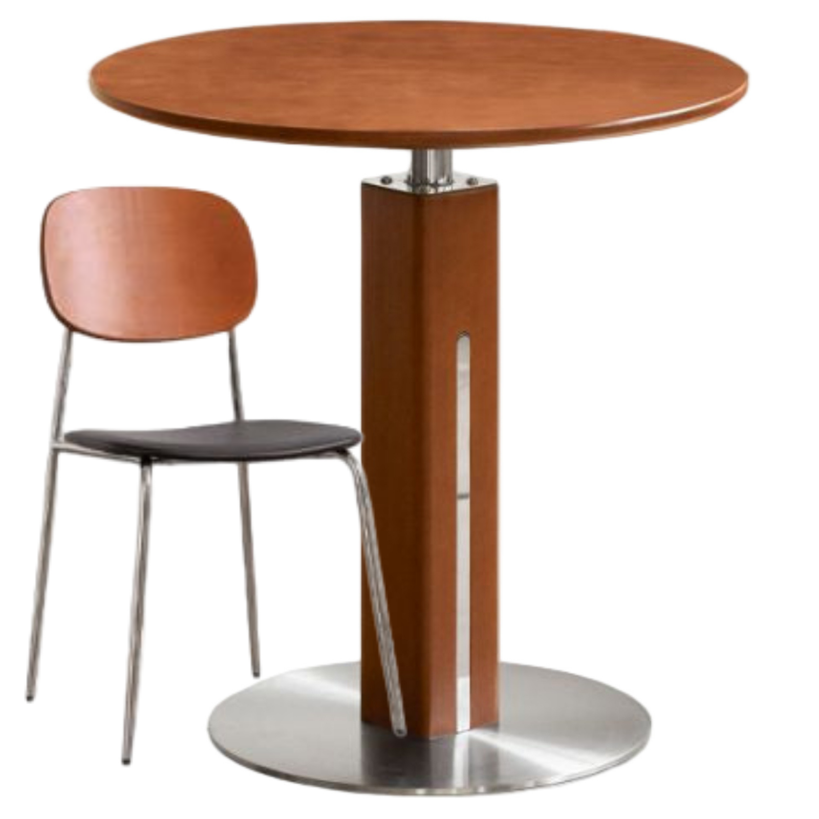 Poplar Solid Wood Vintage Round Bauhaus Style Dining Table