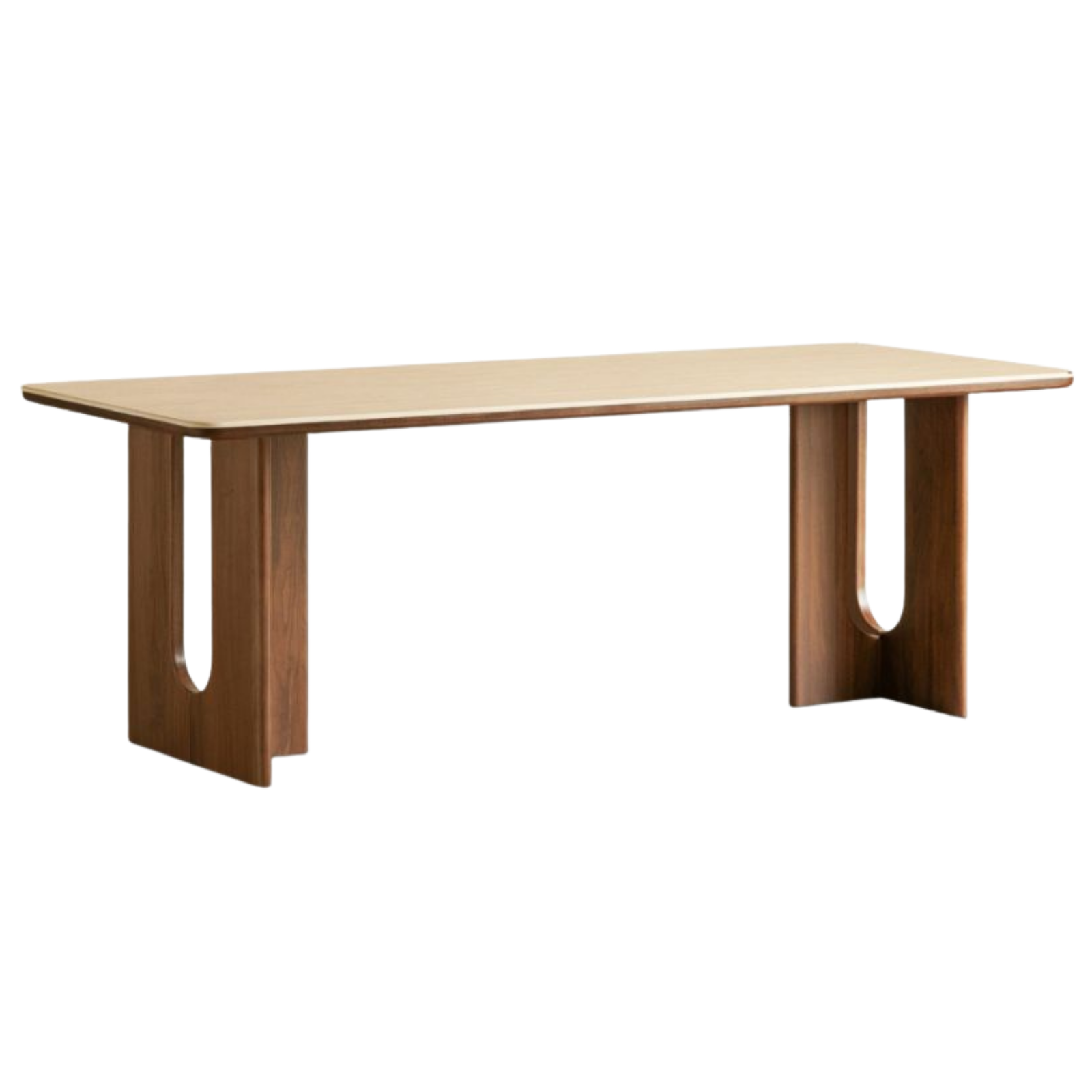 Black Walnut Solid Wood Light Luxury Style Rock Plate Dining Table