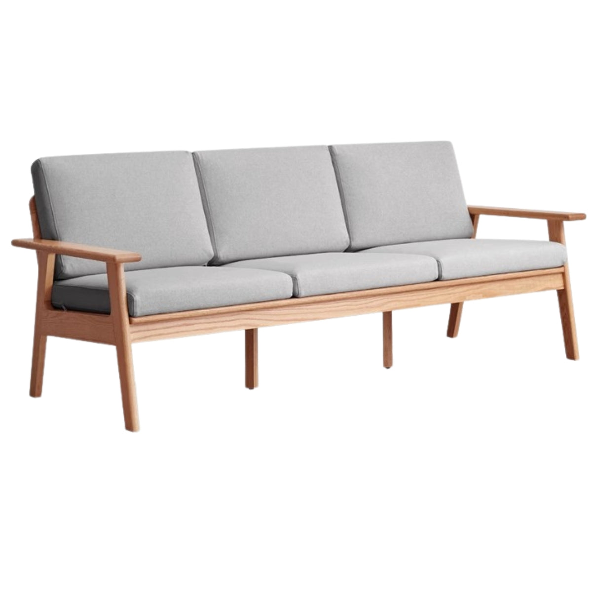 Oak Solid Wood Fabric Sofa