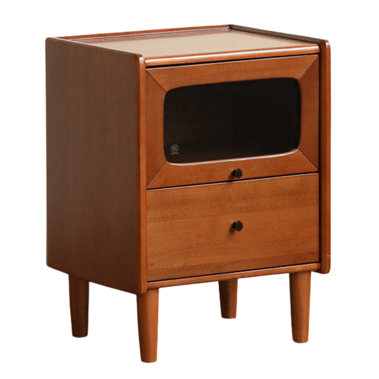 Tulipwood Solid Wood Medieval Style Ultra-Narrow Nightstand.