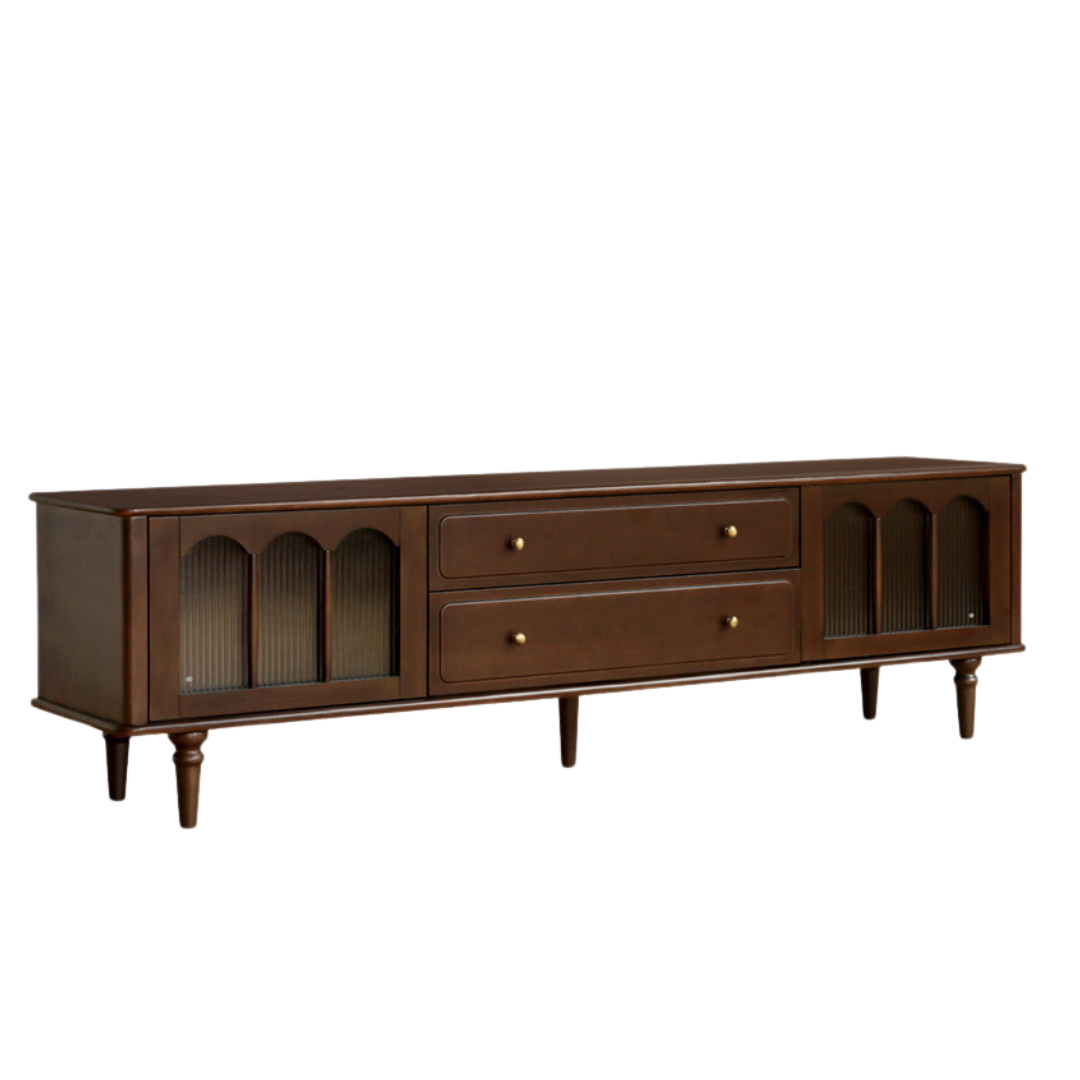 Poplar Solid Wood American style TV Cabinet-