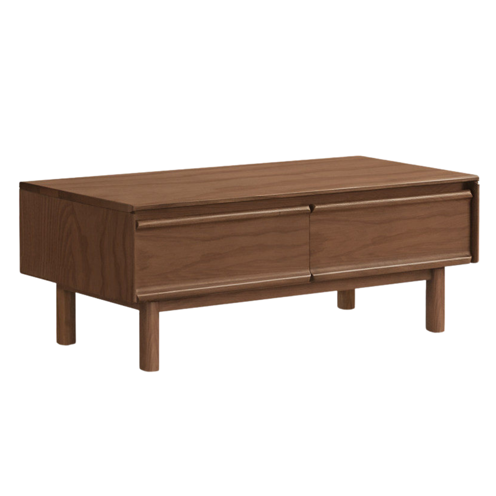Black Walnut, Ash, Oak Solid Wood, Solid Longan Hardwood Modern Coffee Table
