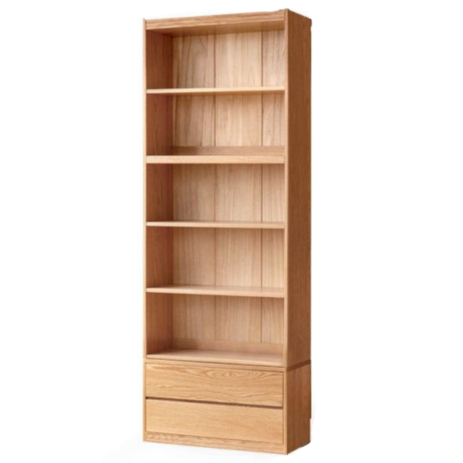 Oak, Ash Solid Wood Wall-Mounted Bookcase with Simple Storage Design