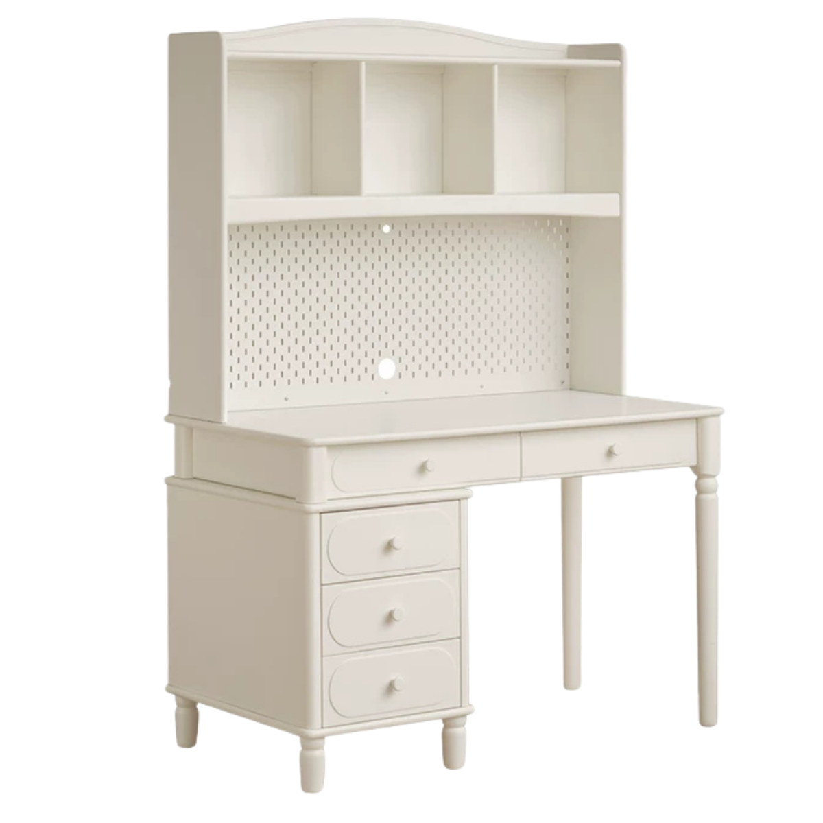 Solid Rubberwood Cream Style Kids Desk
