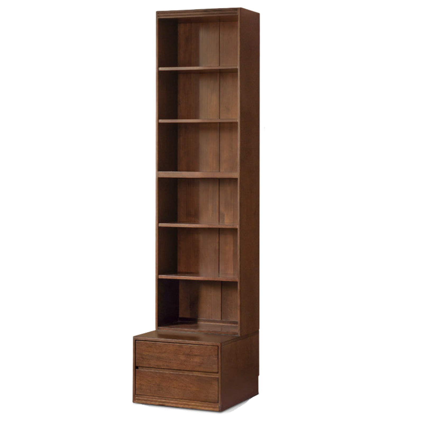 Solid Longan Hardwood, Ash Solid Wood Bookcase with Floor-to-Deck and Wall-Mounted Display Cabinet