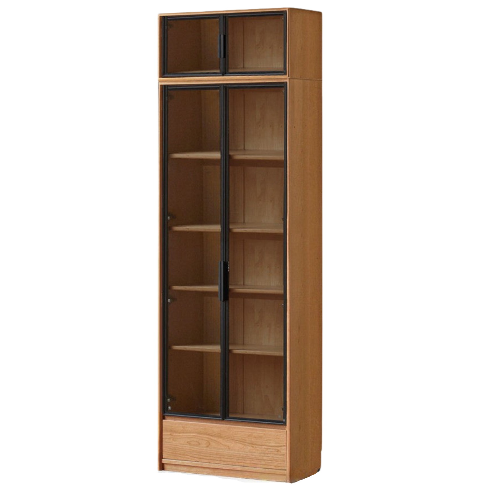 Cherry Solid Wood Bookcase Cabinet Display.