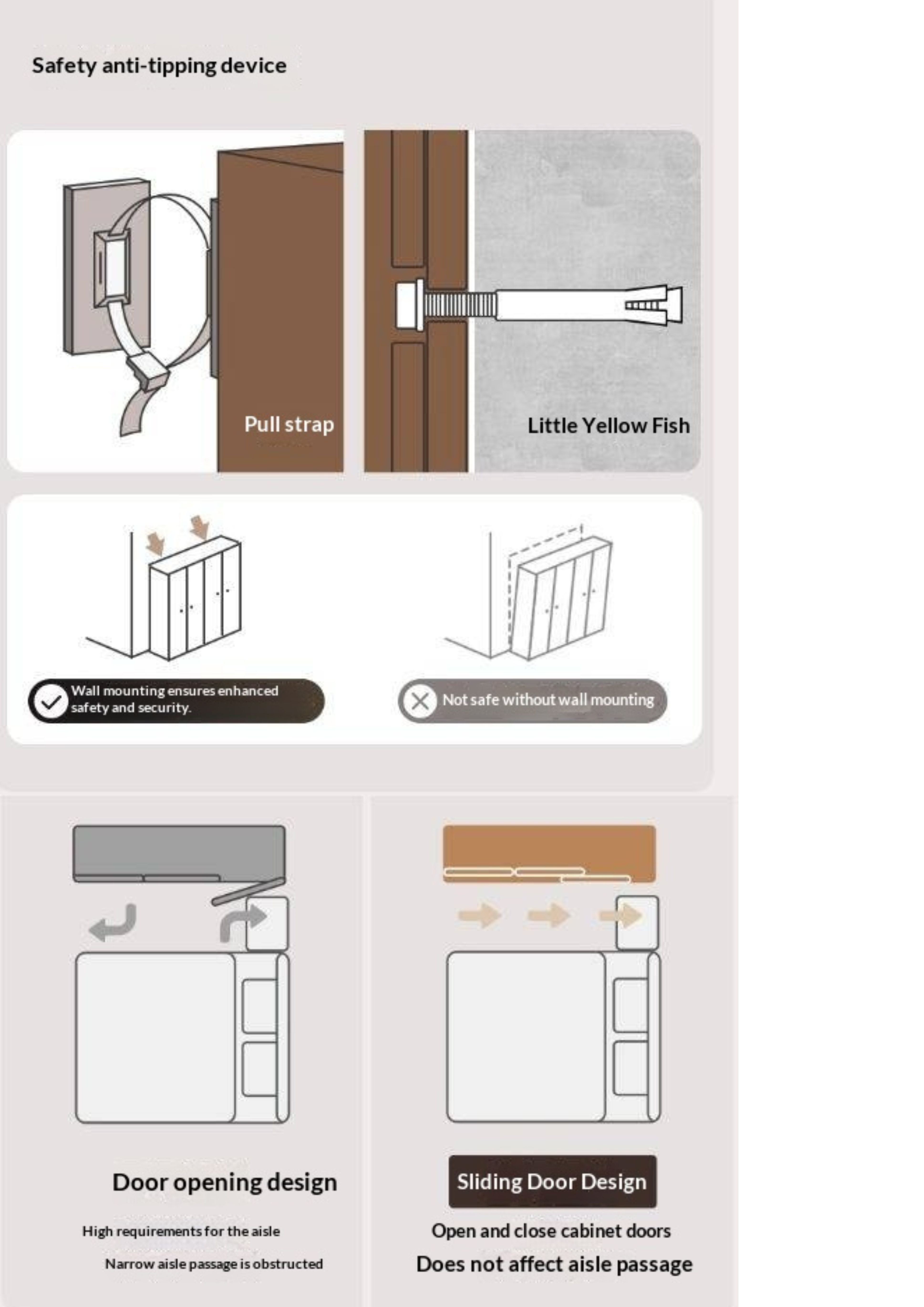 Oak Solid Wood Modern Style Wardrobe