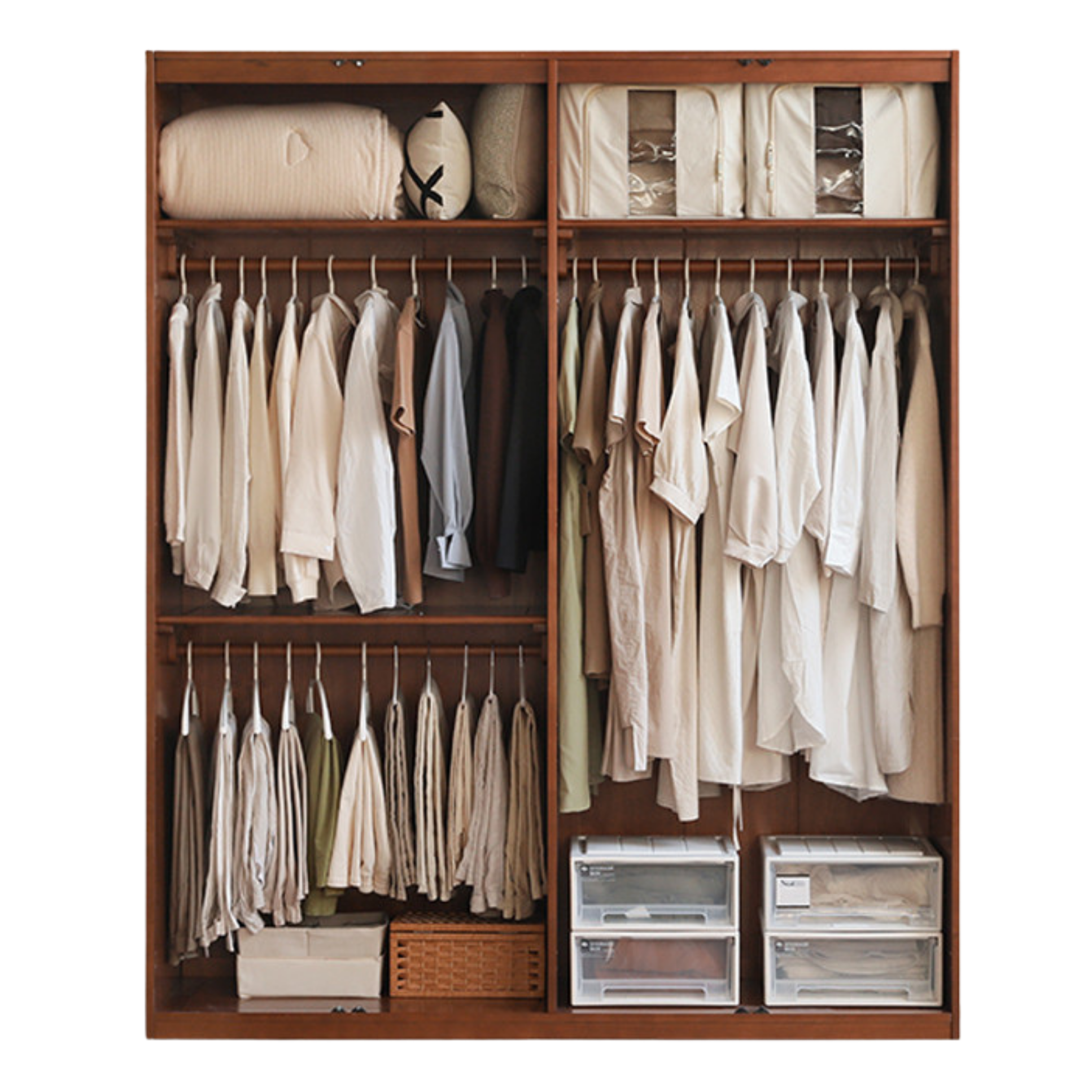 Tulipwood Solid Wood Wardrobe French Vintage