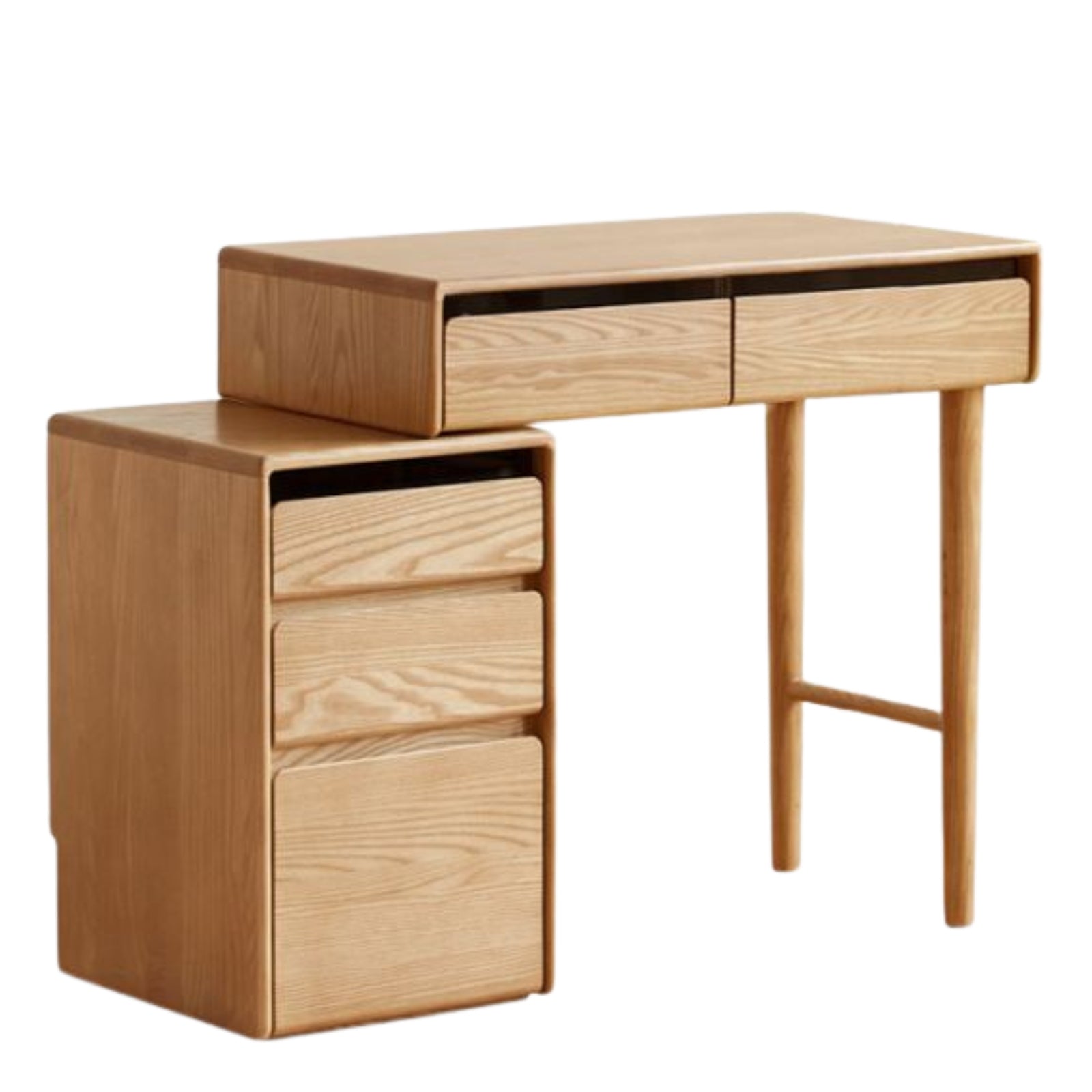 Ash Solid Wood Modern Retractable Dressing Table