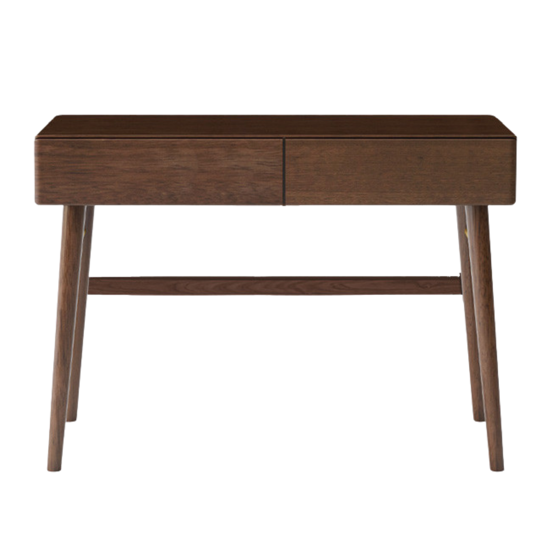 Black Walnut, Sandalwood Solid Wood Moon Makeup Mirror Dressing Table