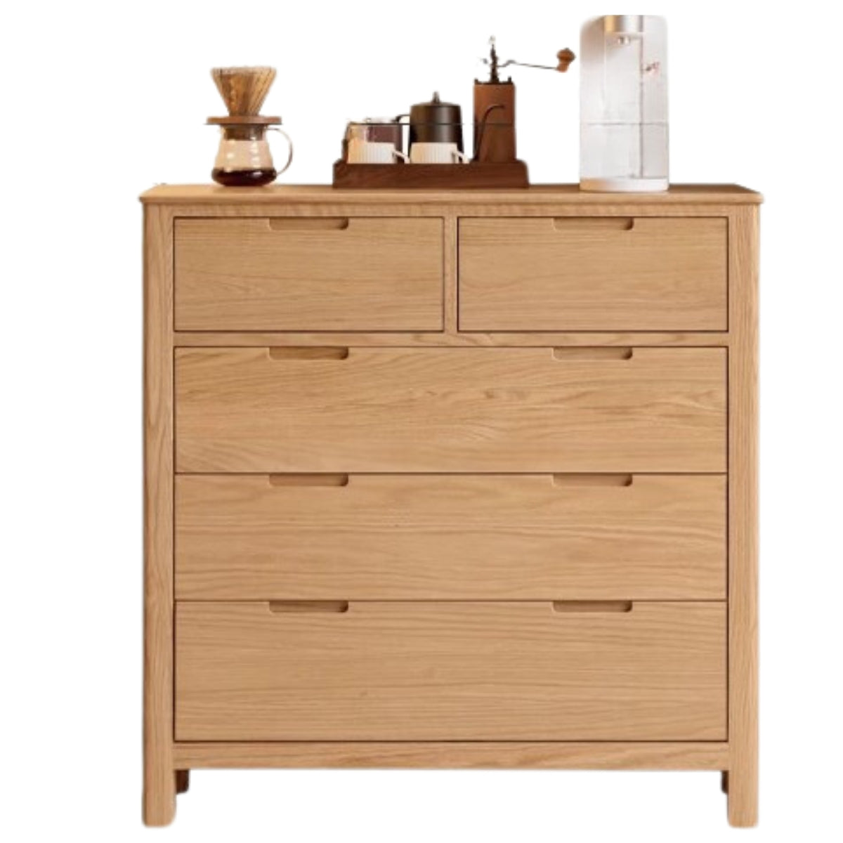 Oak Solid Wood Wide Chest of Drawers