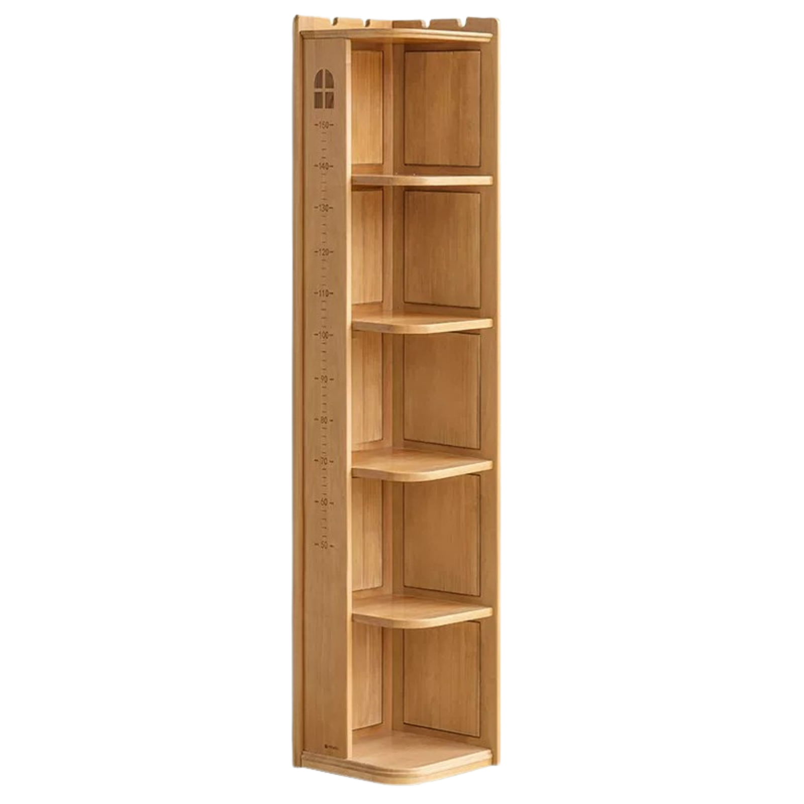 Beech Solid Wood Children's Bookshelf Storage Corner Cabinet