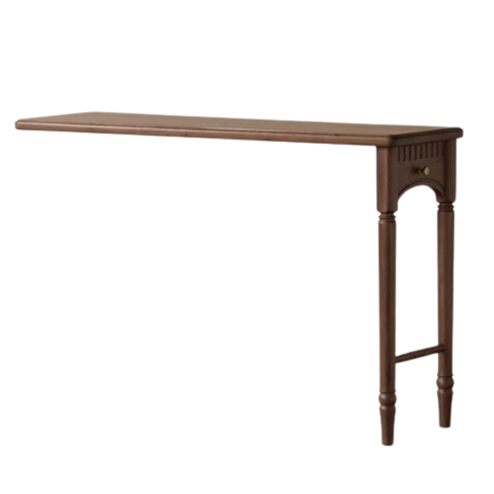 Black Walnut Solid Wood Vanity Table with Extendable Top