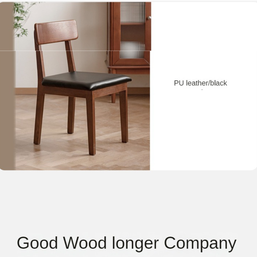 2 pcs set-Ash, Oak, Black walnut solis wood Chair -