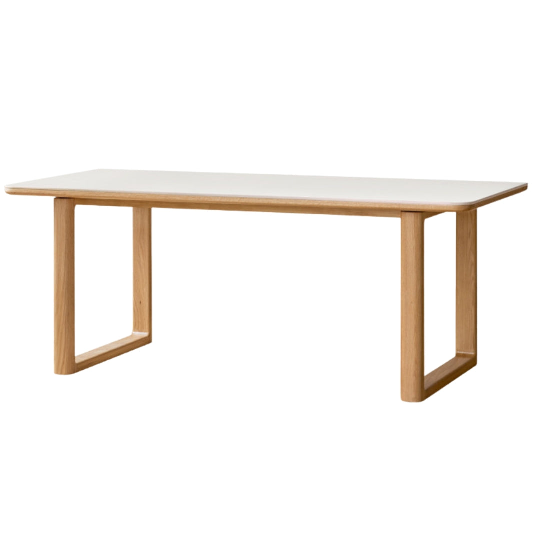 Oak Solid Wood Rock Board Dining Table