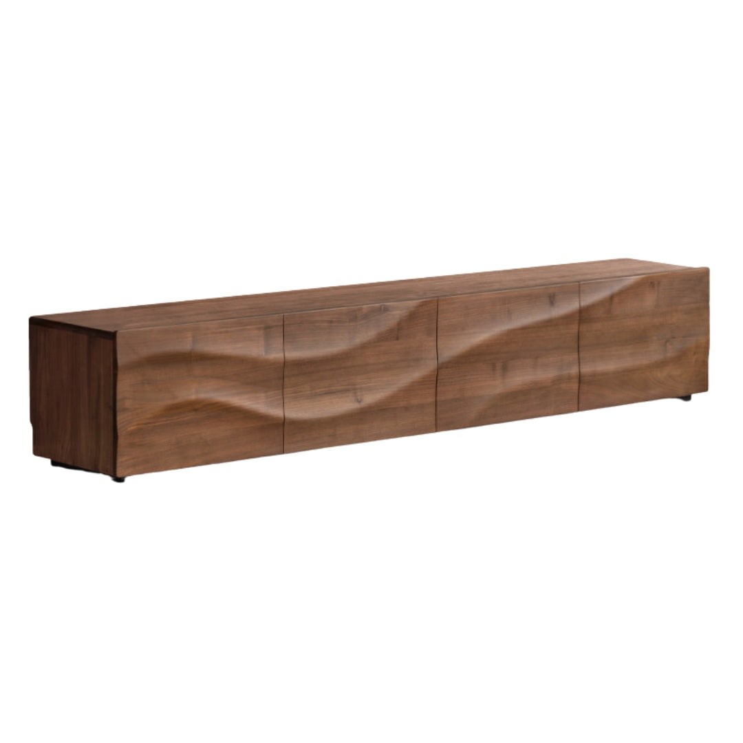 Solid Sandalwood, Black Walnut Solid Wood TV Cabinet Italian Light Luxury