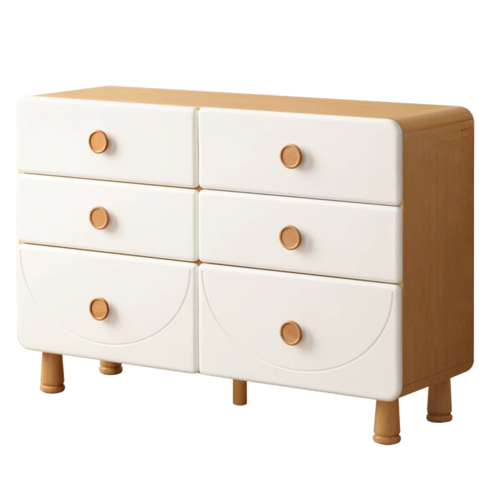 Beech Solid Wood, Solid RubberWood Kids Dresser