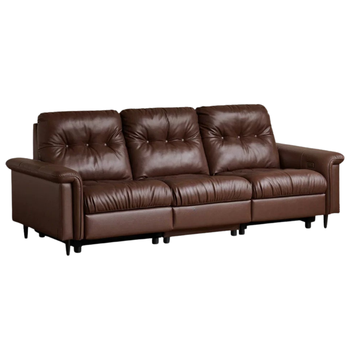 Genuine Leather Zero-Wall Electric Recliner Sofa – French Retro Style