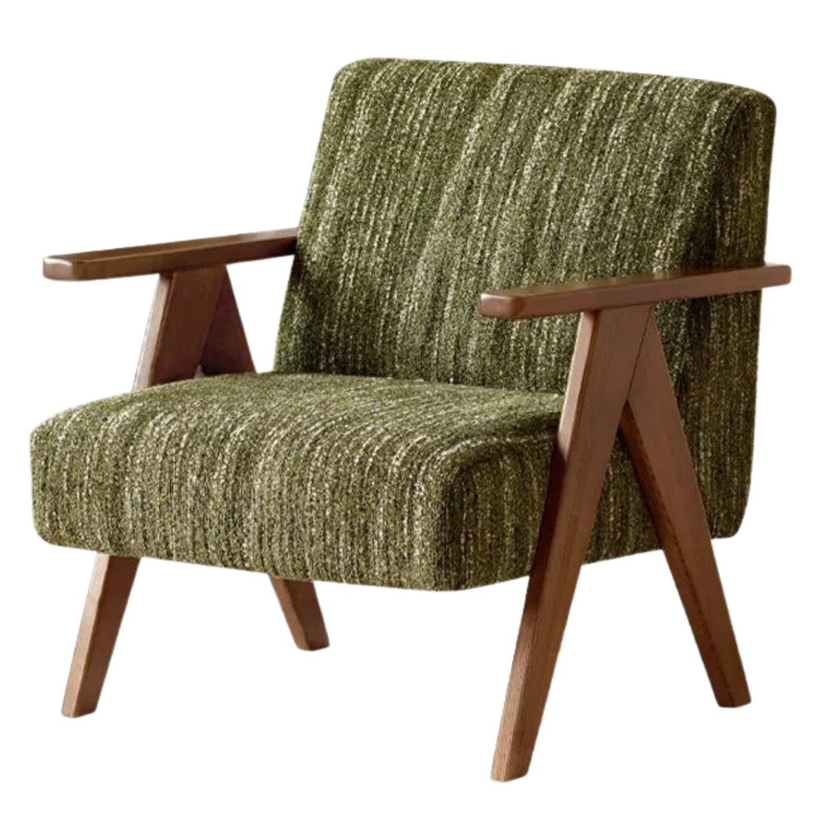 Ash solid wood Geometric Frame Lounge Chair