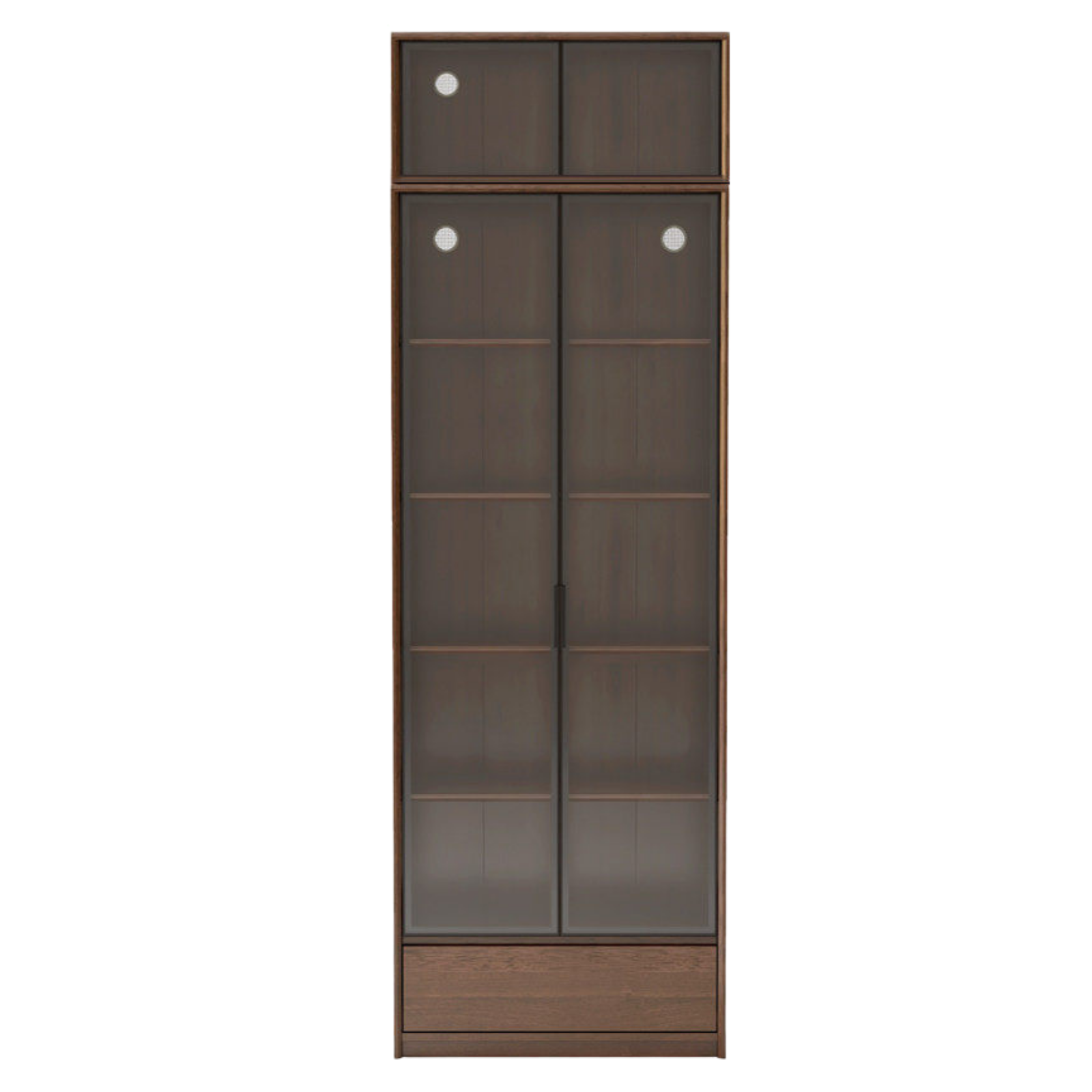 Black Walnut, Golden Sandalwood Solid Wood Bookshelf