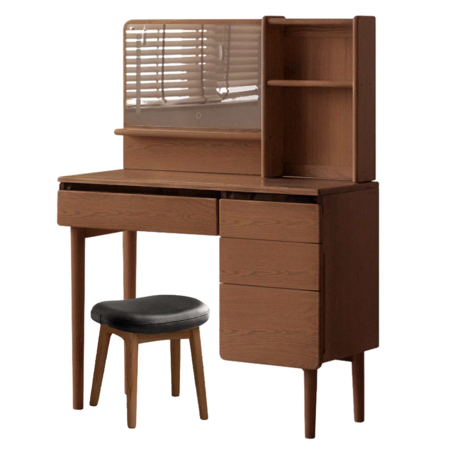 Ash, Oak Solid Wood Multifunctional Modern Vanity Table.
