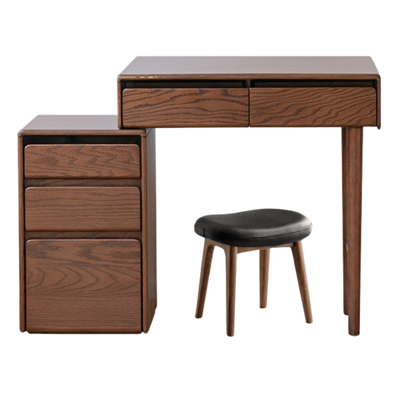 Black Walnut, Oak, Ash, Solid Longan Hardwood, Sandalwood Solid Wood Retractable Vanity Table.