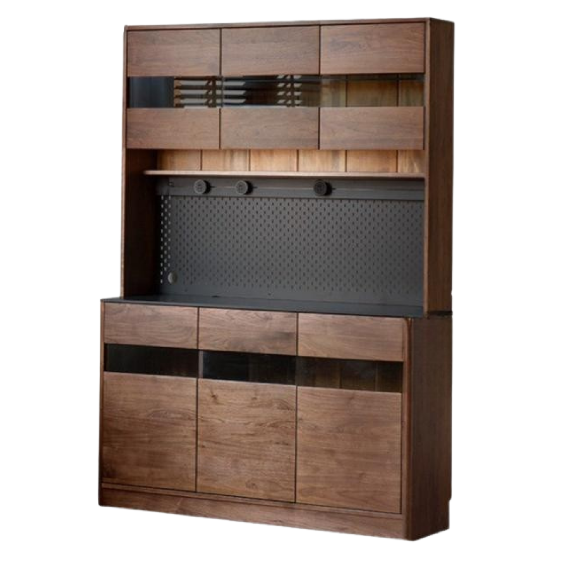 Black Walnut Solid Wood Rock Board Dining Sideboard