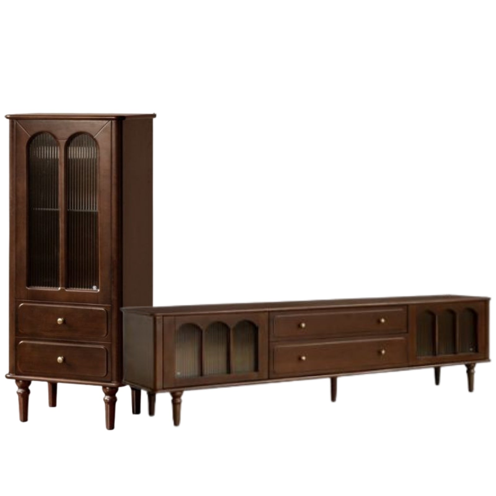 Poplar Solid Wood American Retro Side Cabinet