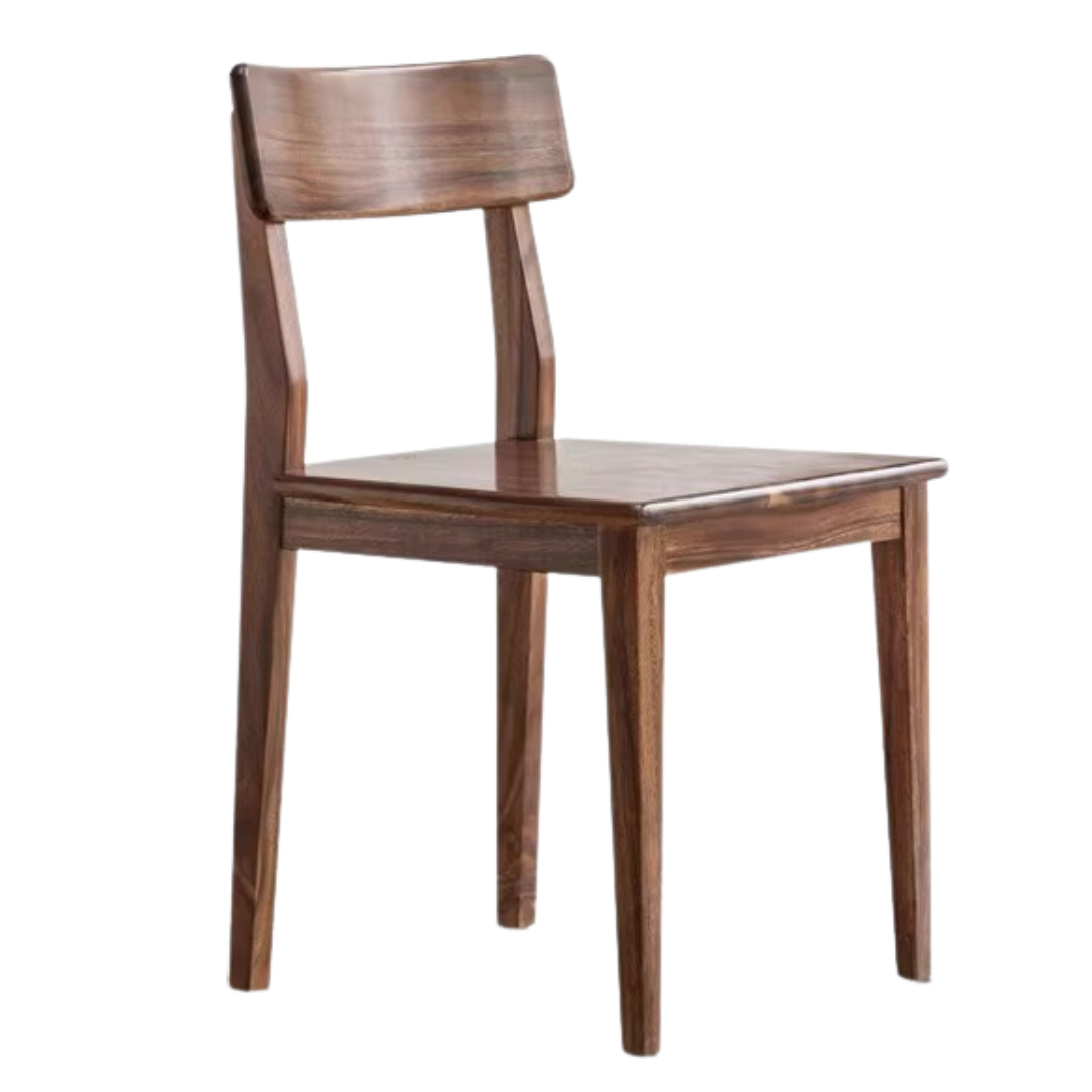 Oak,Black walnut solid wood - Dining chair 4 pcs set