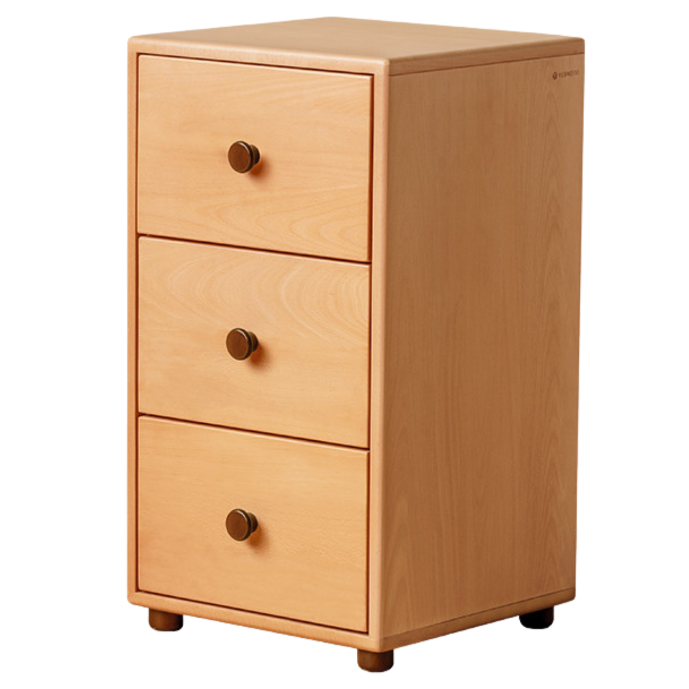 Beech, Solid Rubberwood Children's Bucket Cabinet