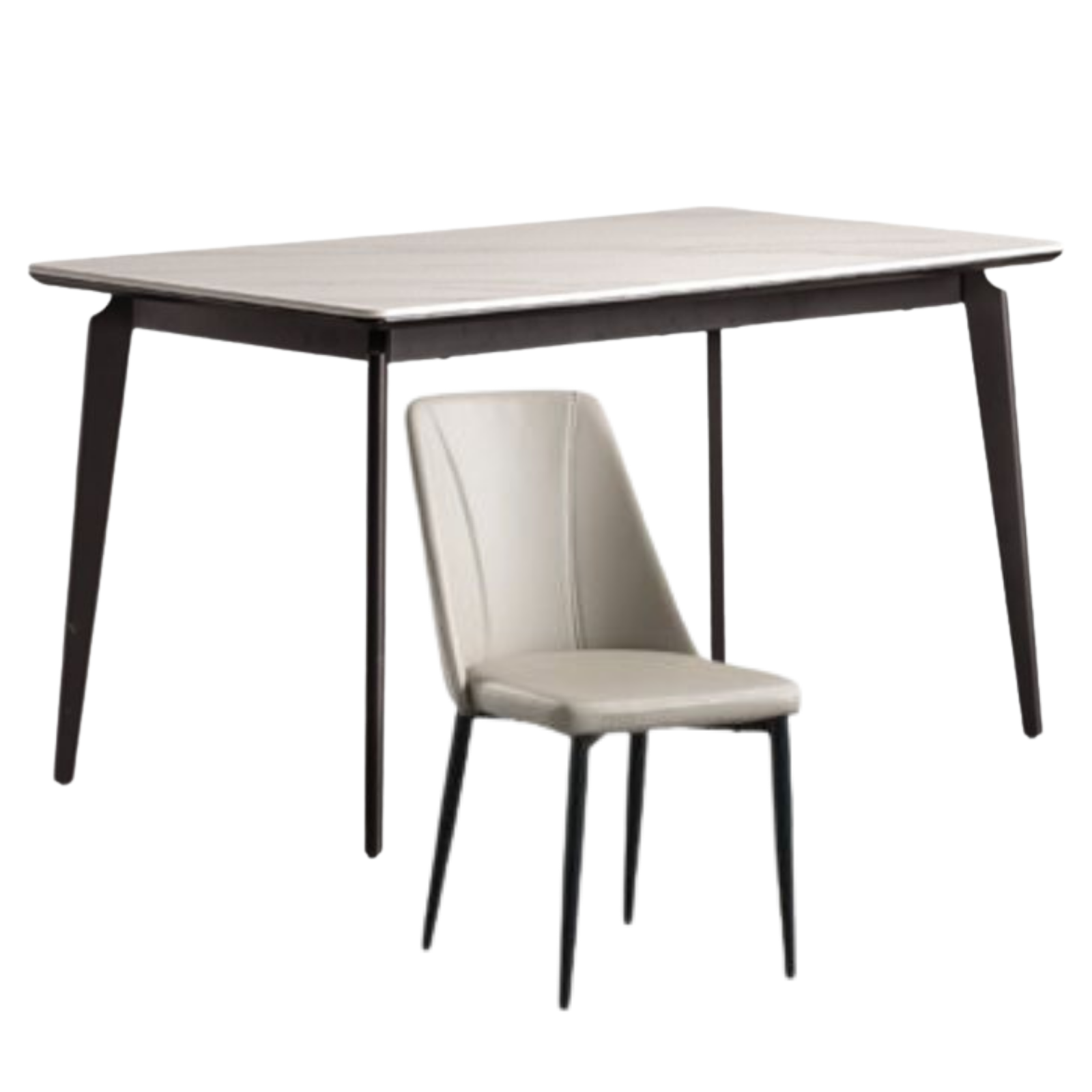 Solid Rubberwood Modern Minimalist Rock Board Dining Table