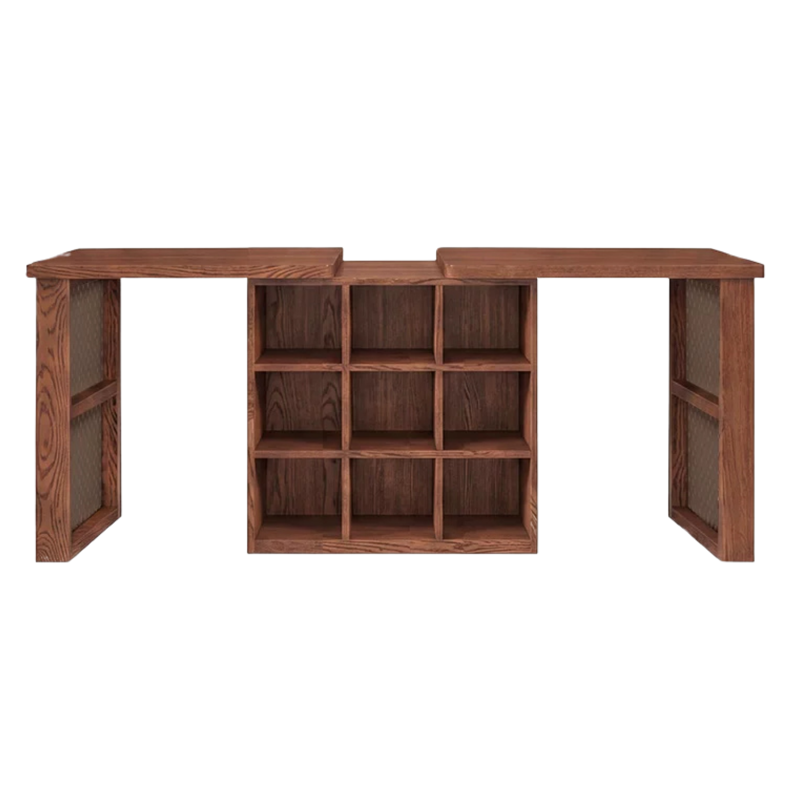 Oak Solid Wood, Solid Rubberwood Telescopic Corner Office Desk