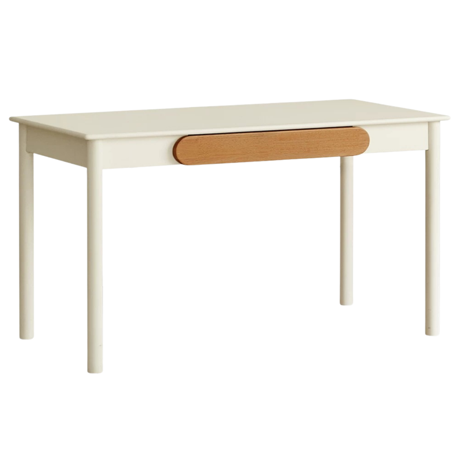 Solid RubberWood Cream Style Kids Writing Desk