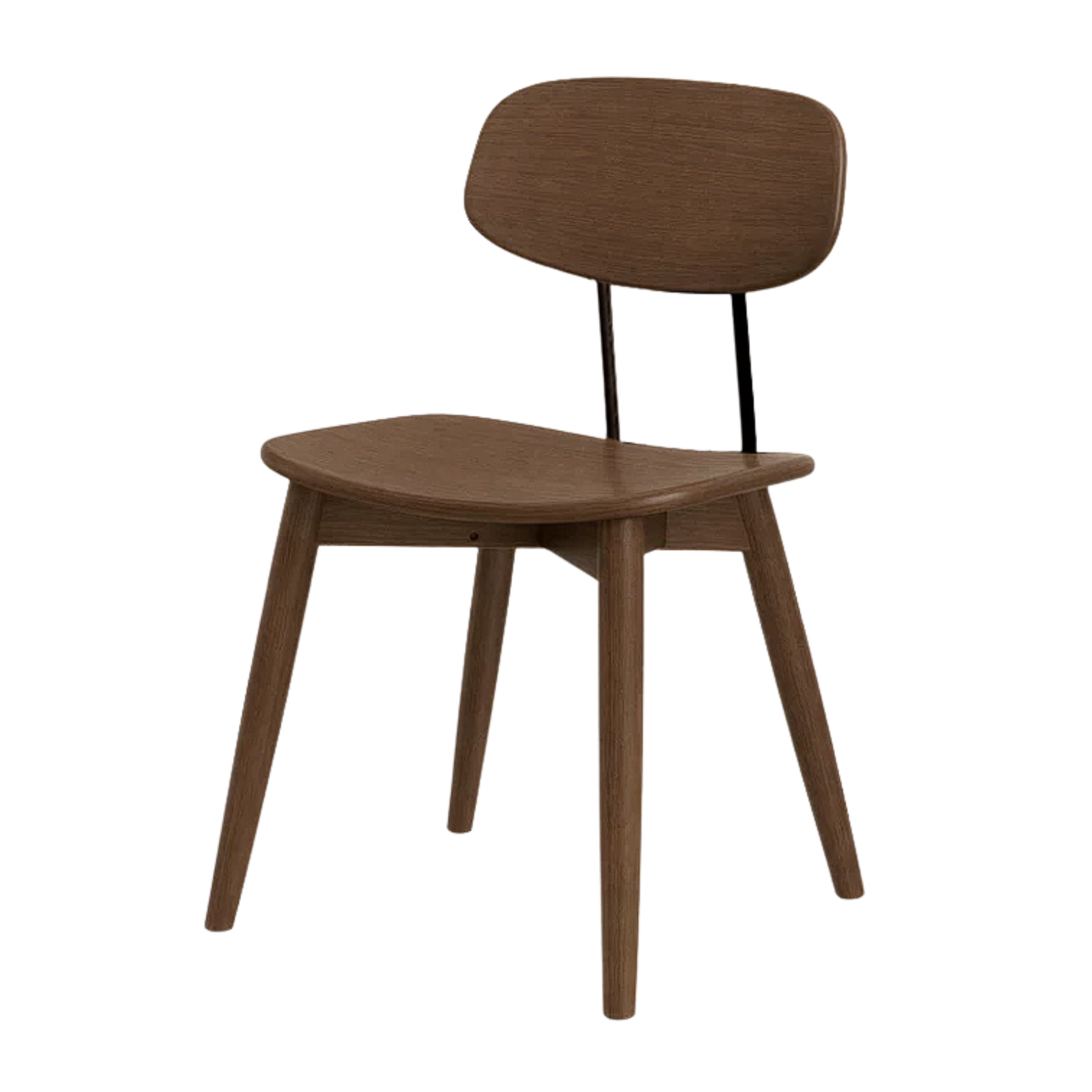 Set pcs 4 Beech, Cherry, Black Walnut, Oak, Golden Pearwood Solid Wood Mid-Century Dining Chair with Molded Wood Back