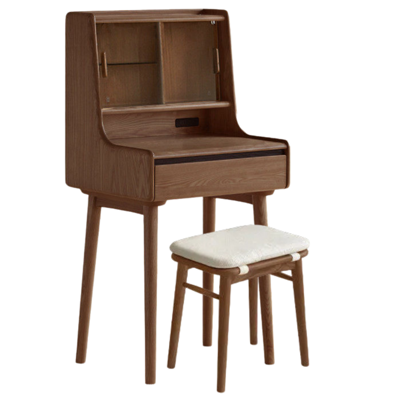 Ash Solid Wood Lighted Vanity Table.