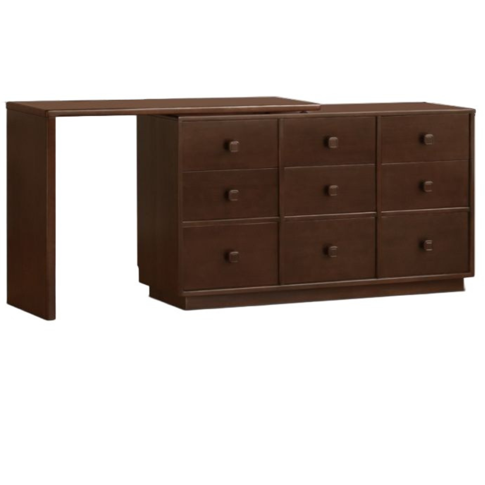 Poplar Solid Wood Retro Medieval Style Rotating Dressing Table