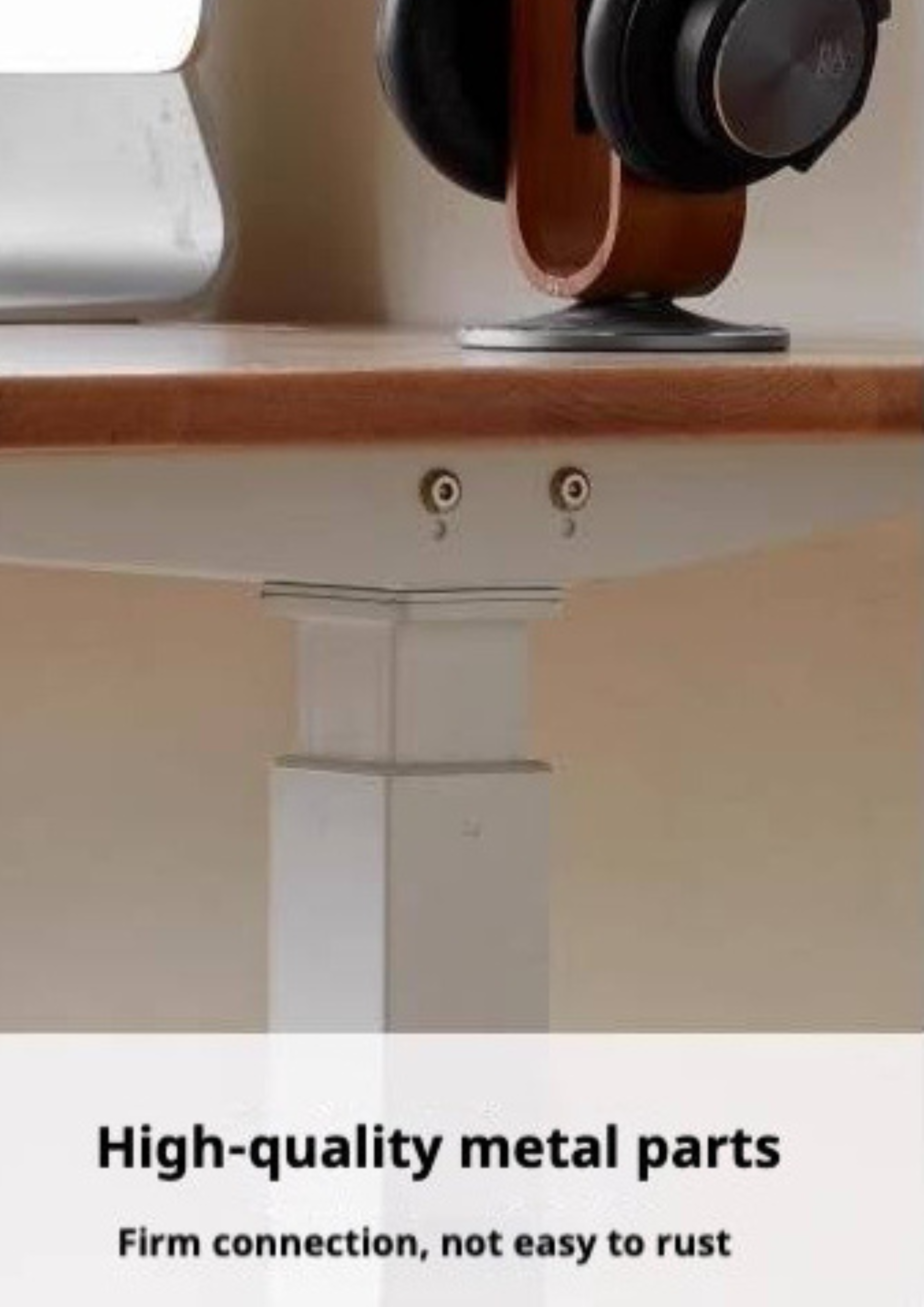 Oak, Rubberwood Solid Wood Standing Mobile Office Desk