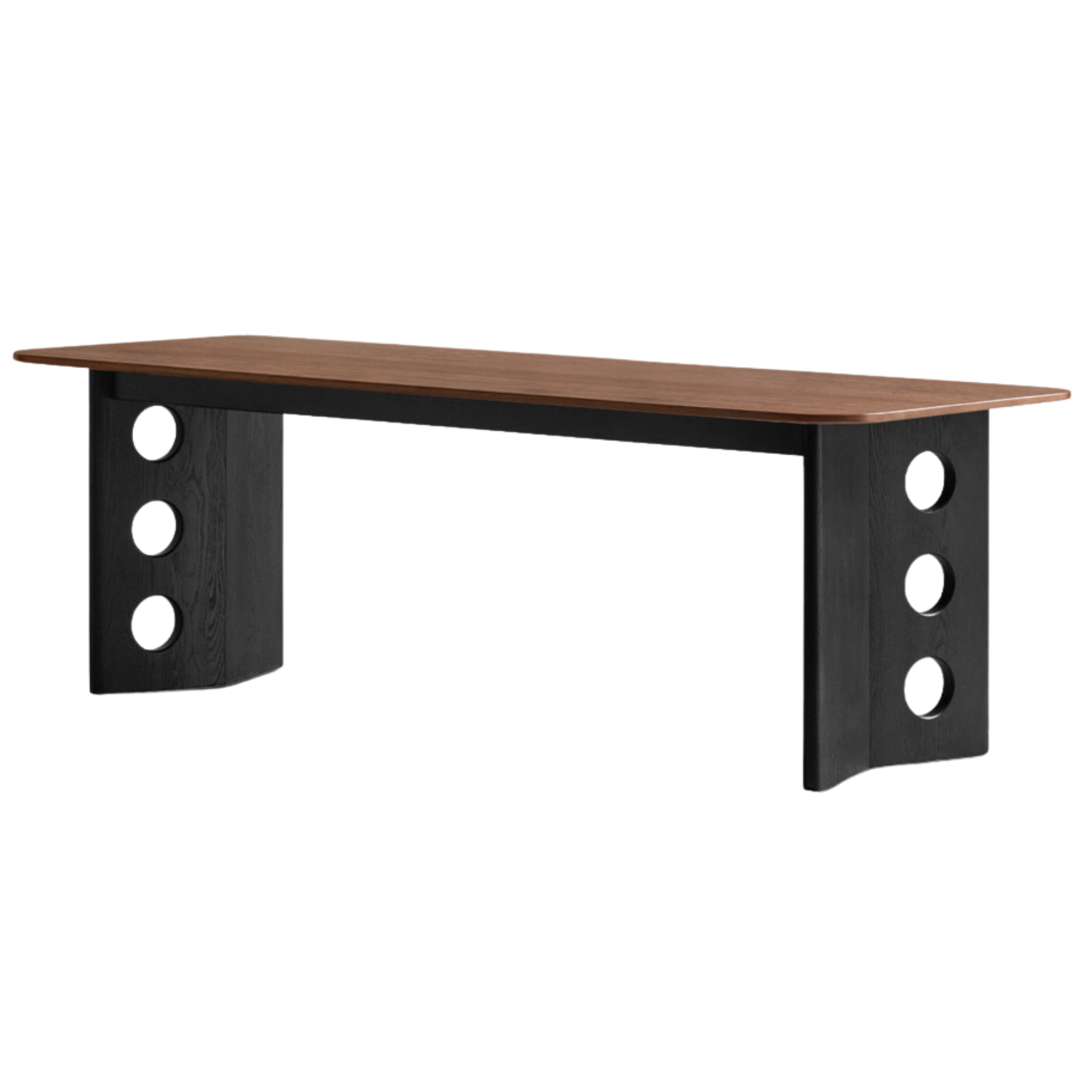 Black Walnut, Ash Solid Wood Retrо Dining Table
