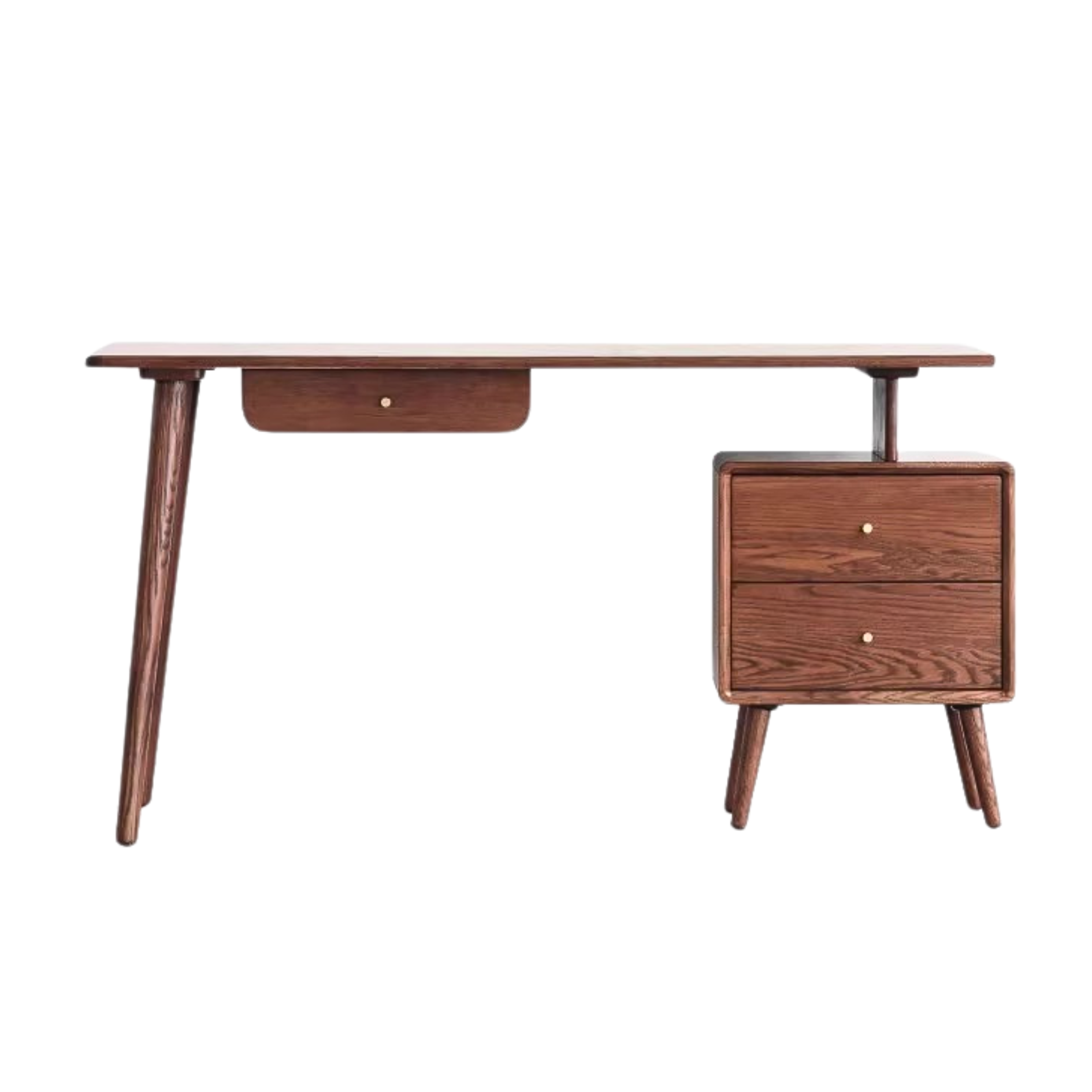 Oak Solid Wood Corner Modern Telescopic Desk-