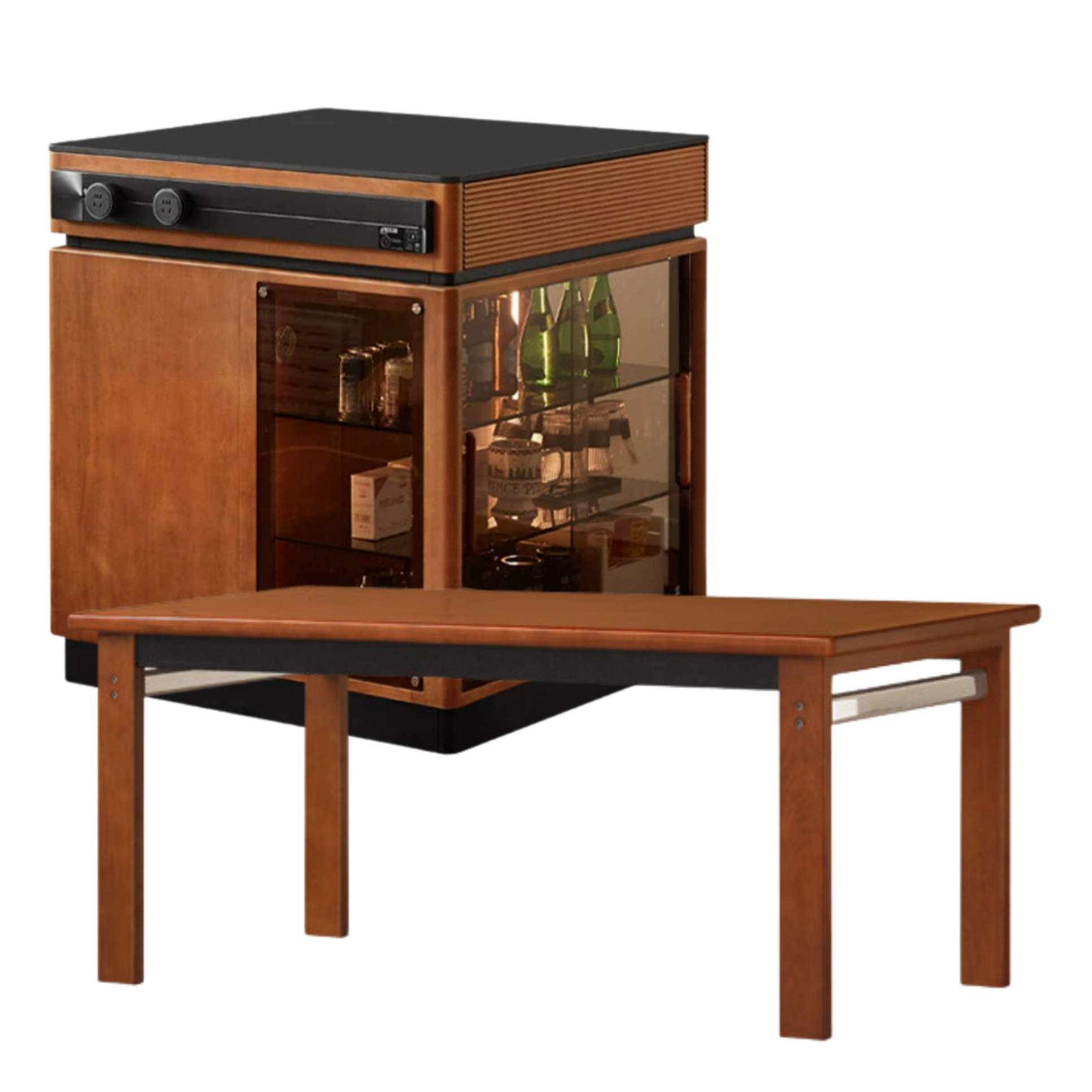 Tulipwood Solid Wood Retro Medieval Style Island Table