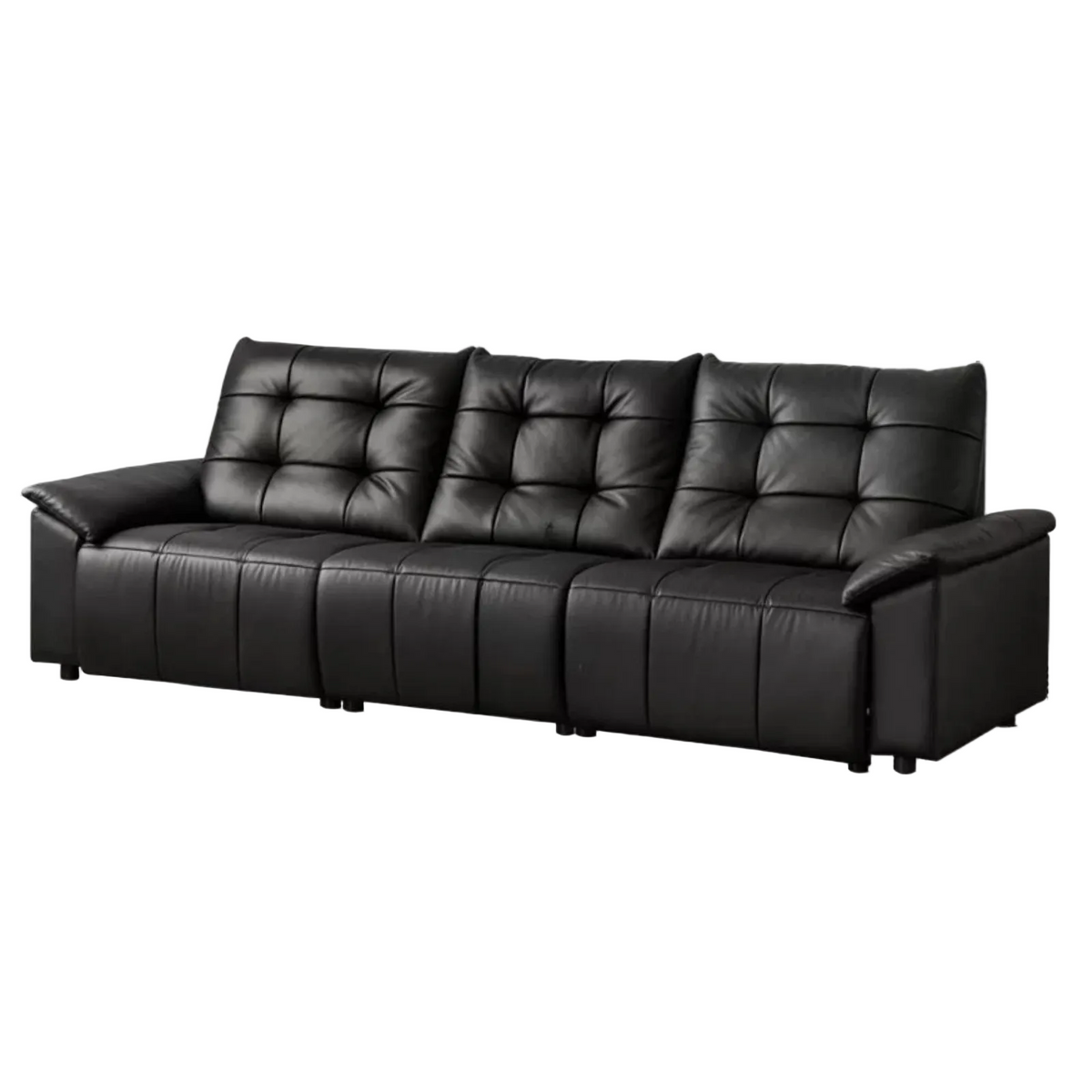 Genuine Leather Zero-Wall Recliner – Piano-Key Electric Sofa