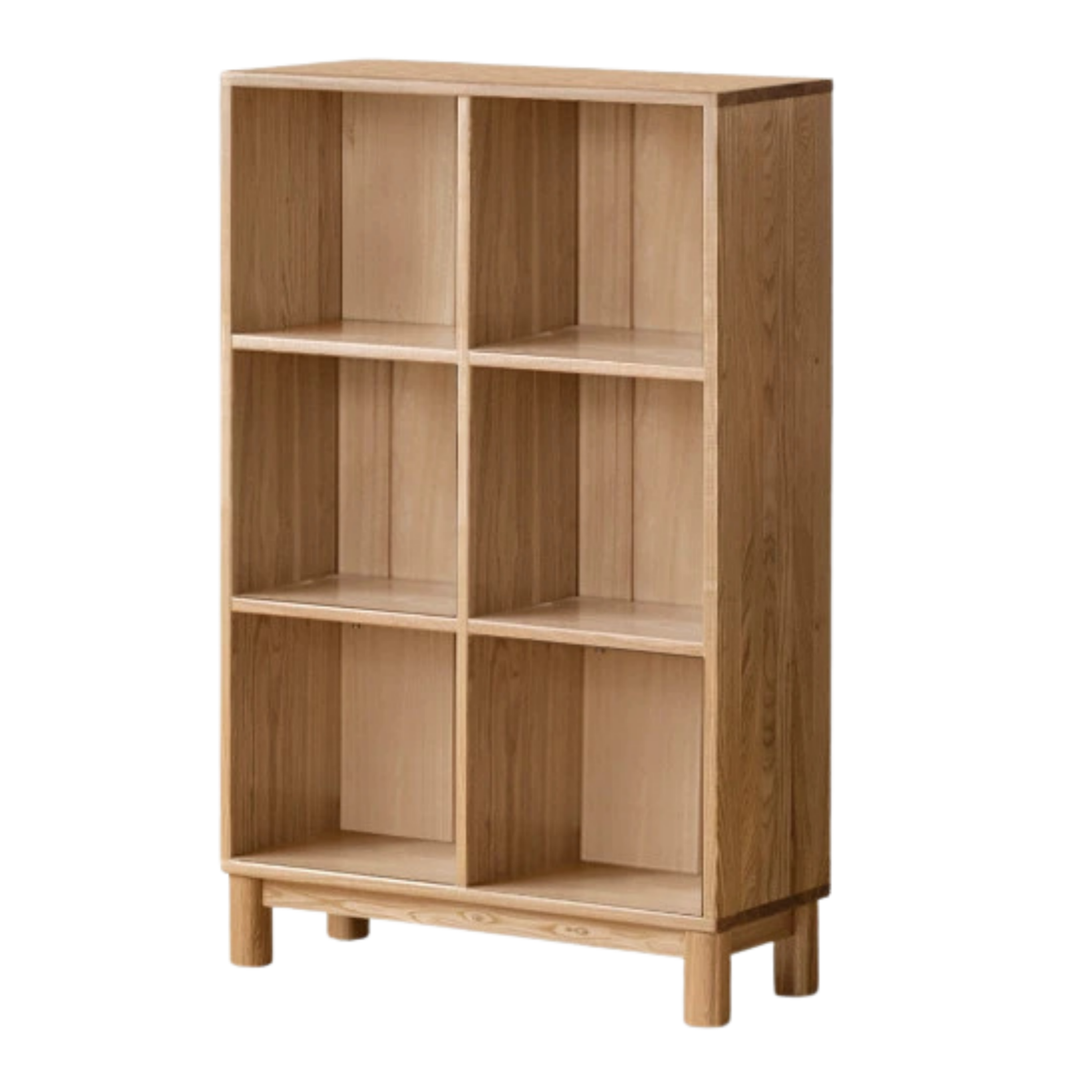 Ash Solid Wood Modern Grid Bookcase
