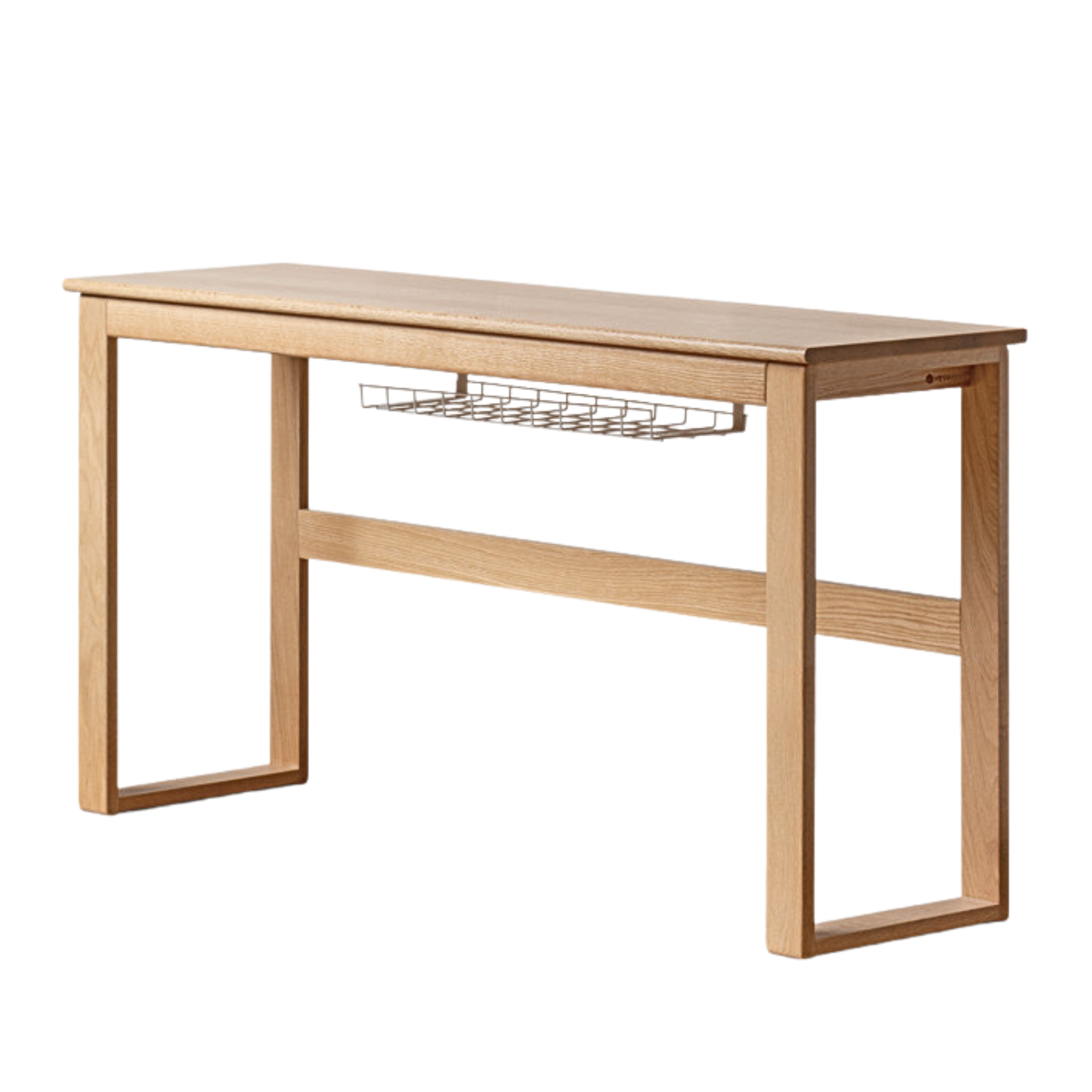 Oak solid wood long office desk-